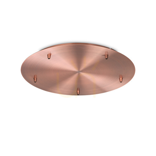 Kontrollera Takrosett Ideallux Rosone 285672 koppar metall Ø46 cm 5 lampor