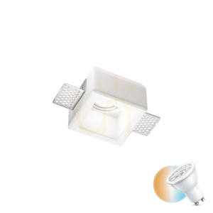 Infälld takarmatur Ideallux SAMBA 229997 vit gips GU10 small 0
