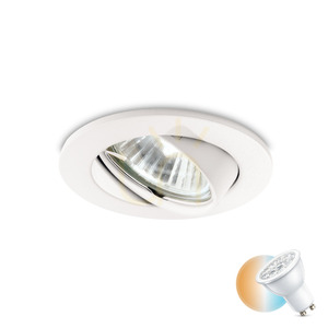 Infälld takarmatur Ideallux SWING vit GU10 Ø8,2 cm 083179