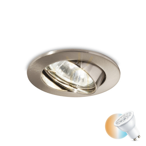 Kontrollera Infälld takarmatur Ideallux Swing nickel GU10 083148