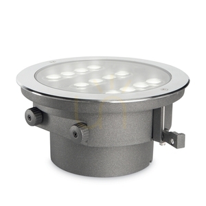 Infälld takarmatur Ideallux Taurus 277035 rund silver 25,5 cm utomhus small 3