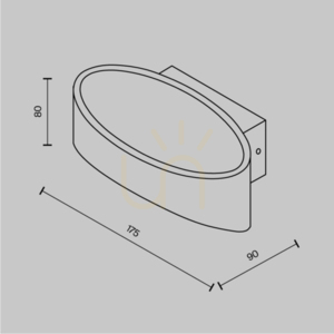 Maytoni Trame C806WL-L5W LED-vägglampa, vit oval, 6W 3000K small 6