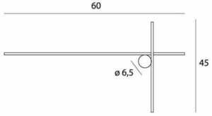 Vägglampa Max Light ARNE W0369 LED 10W 650lm 3000K svart IP44, två profiler 60 x 45 cm small 2