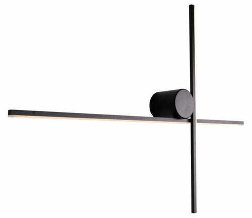 Kontrollera Vägglampa Max Light ARNE W0369 LED 10W 650lm 3000K svart IP44, två profiler 60 x 45 cm
