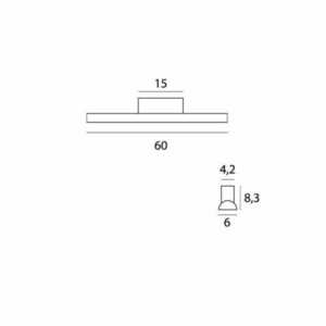 Max Light Tampa C0241 vägg- och taklampa svart LED 18W 3000K 60 cm IP44 small 2