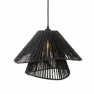 Pendant Light Max Light Amalfi P0580 Black 45 cm Woven Paper small 1