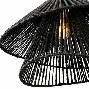 Pendant Light Max Light Amalfi P0580 Black 45 cm Woven Paper small 2