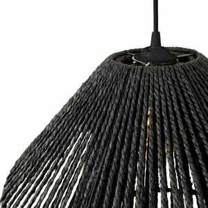 Pendant Light Max Light Amalfi P0580 Black 45 cm Woven Paper small 3