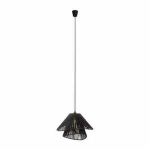 Pendant Light Max Light Amalfi P0580 Black 45 cm Woven Paper small 0