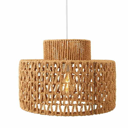 Kontrollera Pendant Light Max Light Raffle P0587 White Woven Paper 40 cm