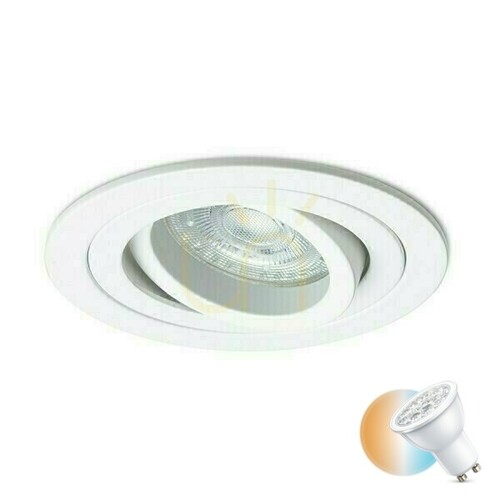 Kontrollera Pasadena Gu10 R Vit 230 V Led 7 W infälld takarmatur.