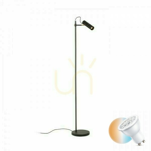 Kontrollera Varia Golvlampa Svart Mässing 230 V Led Gu10 9 W.