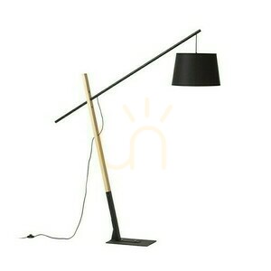 Rendl DANTE R13653 golvlampa, svart med trä, E27, 214 cm small 0