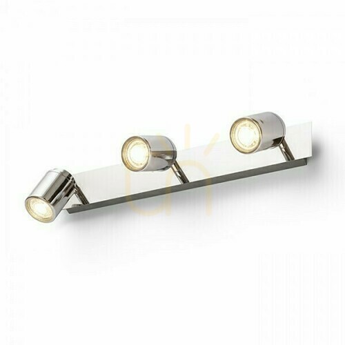 Kontrollera Vägglampa Dublin Iii Utanpåliggande krom 230 V Gu10 3x9 W Ip44