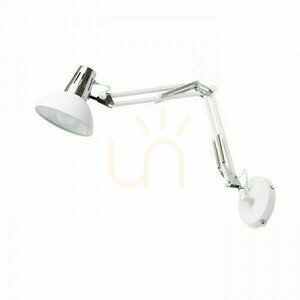 Rendl ANTE R12652 vägglampa i vitt och matt nickel med justerbar arm, E27 small 2