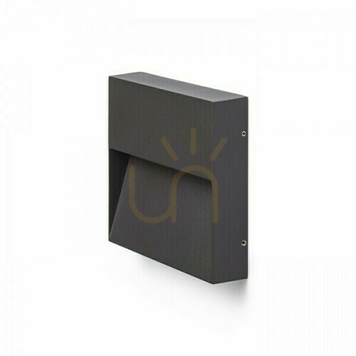 Kontrollera Vägglampa Aqila Sq vägglampa Antracit 230 V Led 6 W Ip54 3000 K