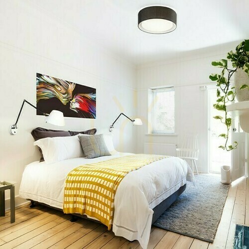 Kontrollera Rendl OTIS 50 R12491 takplafond svart och vit, 50 cm, 3 × E27