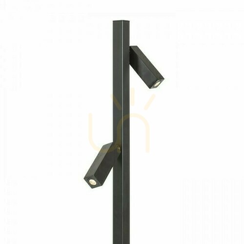 Kontrollera Fado Golvstativlampa Svart 230 V Led 2x3 W 45° 3000 K