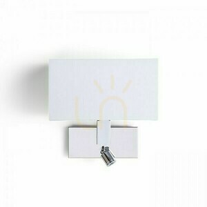 Rendl PLAZA vägglampa med LED-läslampa, vit/krom, E27 + 3 W LED, R11982 small 1