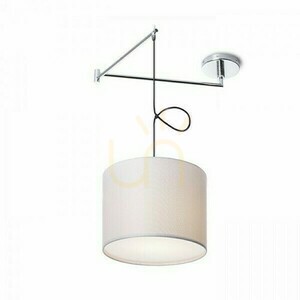 Vägglampa Broadway Pendel med vridbar vit krom 230 V Led E27 15 W. small 0