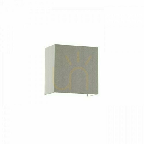 Kontrollera Rendl LOPE W 25/14 vägglampa, ljusgrå chintzskärm / vit PVC, E27, 15 W