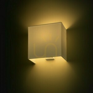 Vägglampa Lope W 25/14 vägg Polycotton Vit/Vit Pcv 230 V Led E27 15 small 1