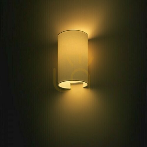 Kontrollera Vägglampa Ron W 15/25 vägg Polycotton Vit/Vit Pcv 230 V Led E27 15