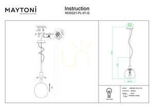 ERICH taklampa MOD221-PL-01-G Maytoni small 6
