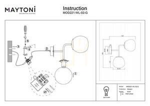 Vägglampa ERICH MOD221-WL-02-G Maytoni small 2