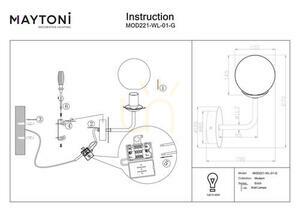 Vägglampa Maytoni Erich MOD221-WL-01-G small 2