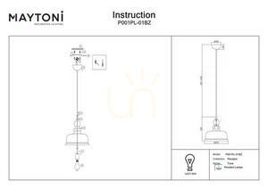 TONE taklampa P001PL-01BZ Maytoni small 3