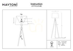 CALVIN Z177-FL-01-BR golvlampa Maytoni small 7