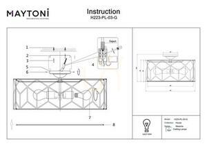 Taklampa MESSINA H223-PL-03-G Maytoni small 4