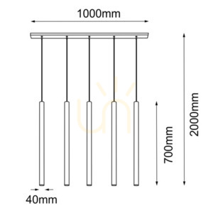 Pendellampa Antigo Akadi 5 polerad mässing/vit LED MR11 8888 small 1