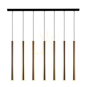 Pendellampa Antigo Akadi 7 polerad mässing/svart LED MR11 8889 small 0