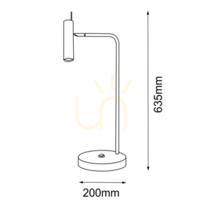 Bordslampa Antigo Amos polerad mässing/svart 63,5 cm LED MR11 8909 small 1