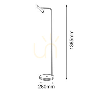 Golvlampa Antigo Amos polerad mässing/vit 138,5 cm 8143 small 1