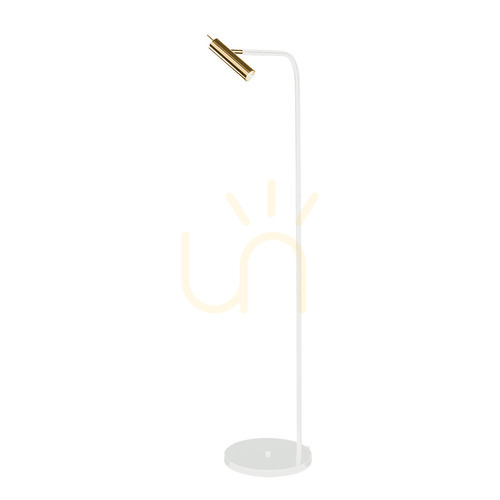 Kontrollera Golvlampa Antigo Amos polerad mässing/vit 138,5 cm 8143