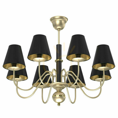 Kontrollera Pendellampa Antigo Deria 8 ljus platina/svart 86,2 cm 5099