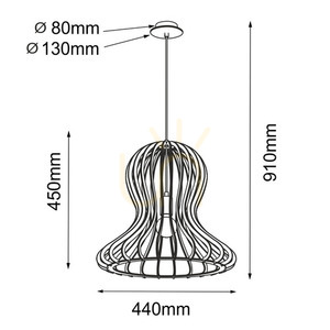 Pendellampa Antigo Octo svart plywood 44 cm E27 5020 small 1