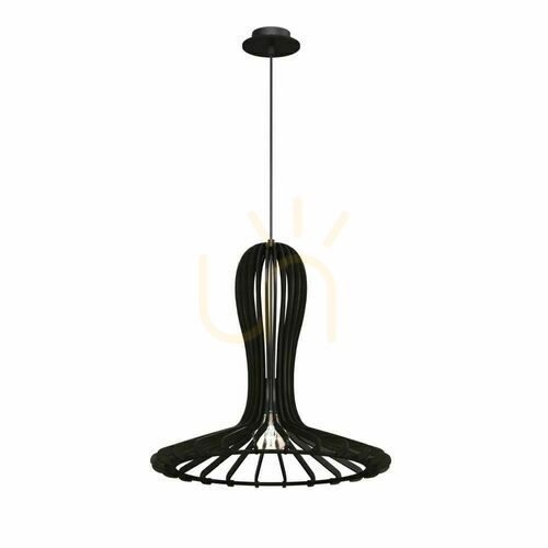 Kontrollera Pendellampa Antigo Rina svart trä 46 cm E27 LED 5021