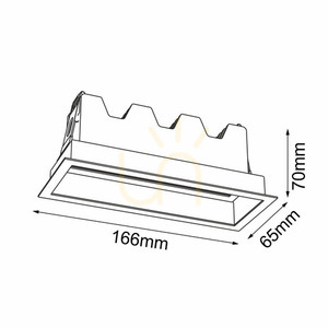 Inbyggd LED-armatur Antigo A-Glare 5 svart 3000K 3046 small 1