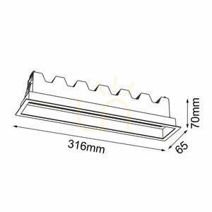 Inbyggd LED-armatur Antigo A-Glare In 10 svart 3000K 3050 small 1