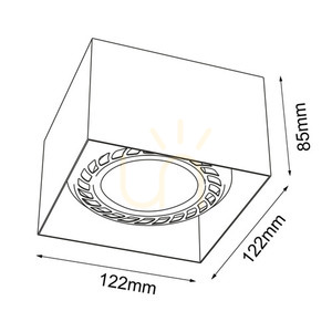 Plafond Antigo Cage vit stål LED ES111 12,2 cm 1268 small 1