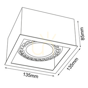Plafond Antigo Cage Out vit LED ES111 13,5 cm 1272 small 1