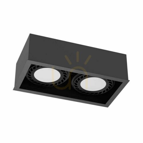 Kontrollera Plafond Antigo Cage svart 2x LED ES111 1273