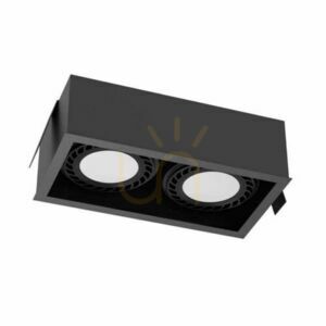 Infälld armatur Antigo Cage 2 svart stål LED ES111 3274 small 0