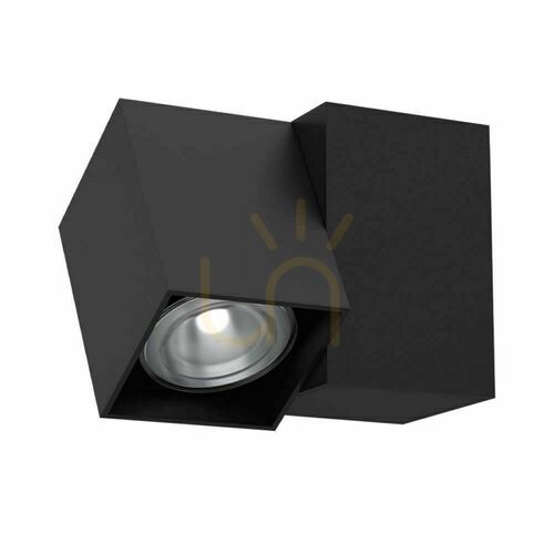 Kontrollera Spotlight Antigo Cube 1 svart GU10 stål 95 mm 2292