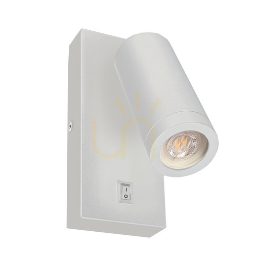 Kontrollera Vägglampa Antigo Doku vit stål 14 cm LED MR11 4026