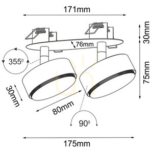 Infälld lampa Antigo Drop 2 vit GX53 LED 3276 small 1